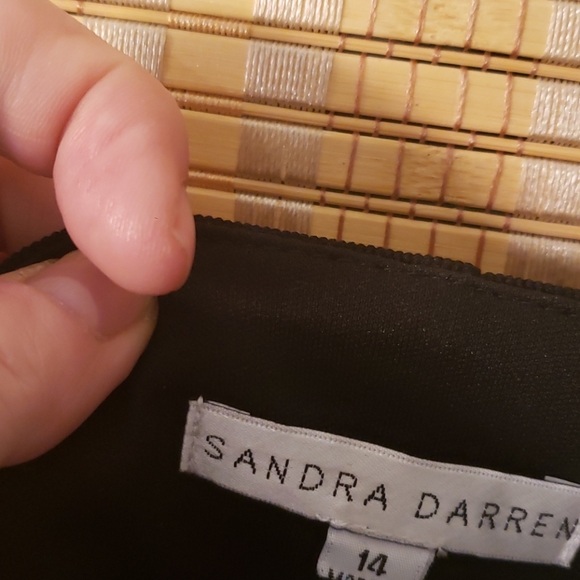 Sandra Darren Black Sheath Dress sz 14 - Picture 3 of 4